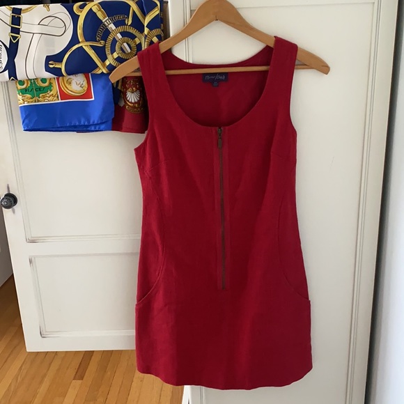 Urban Outfitters Red Sleeveless Front Zipper Dress - Picture 1 of 13